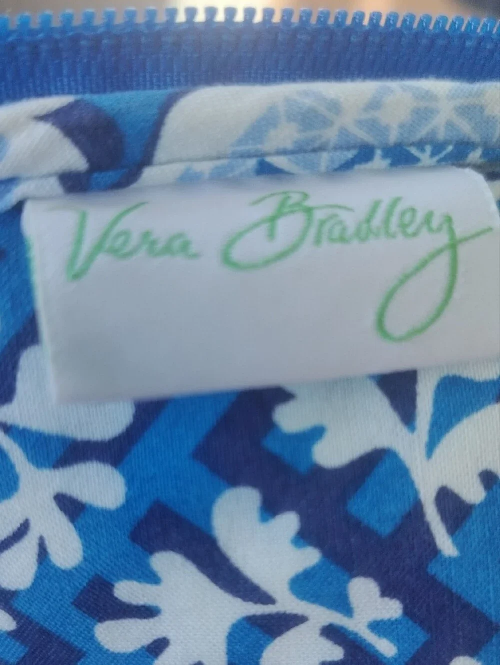Vera Bradley Blue and White Quilted Laptop Sleeve